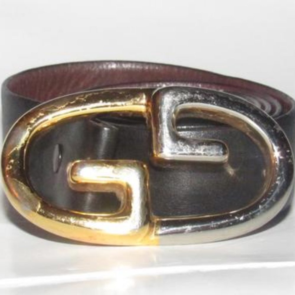 Gucci Brown Black Removable GG Logo Reversible, - Picture 3 of 8